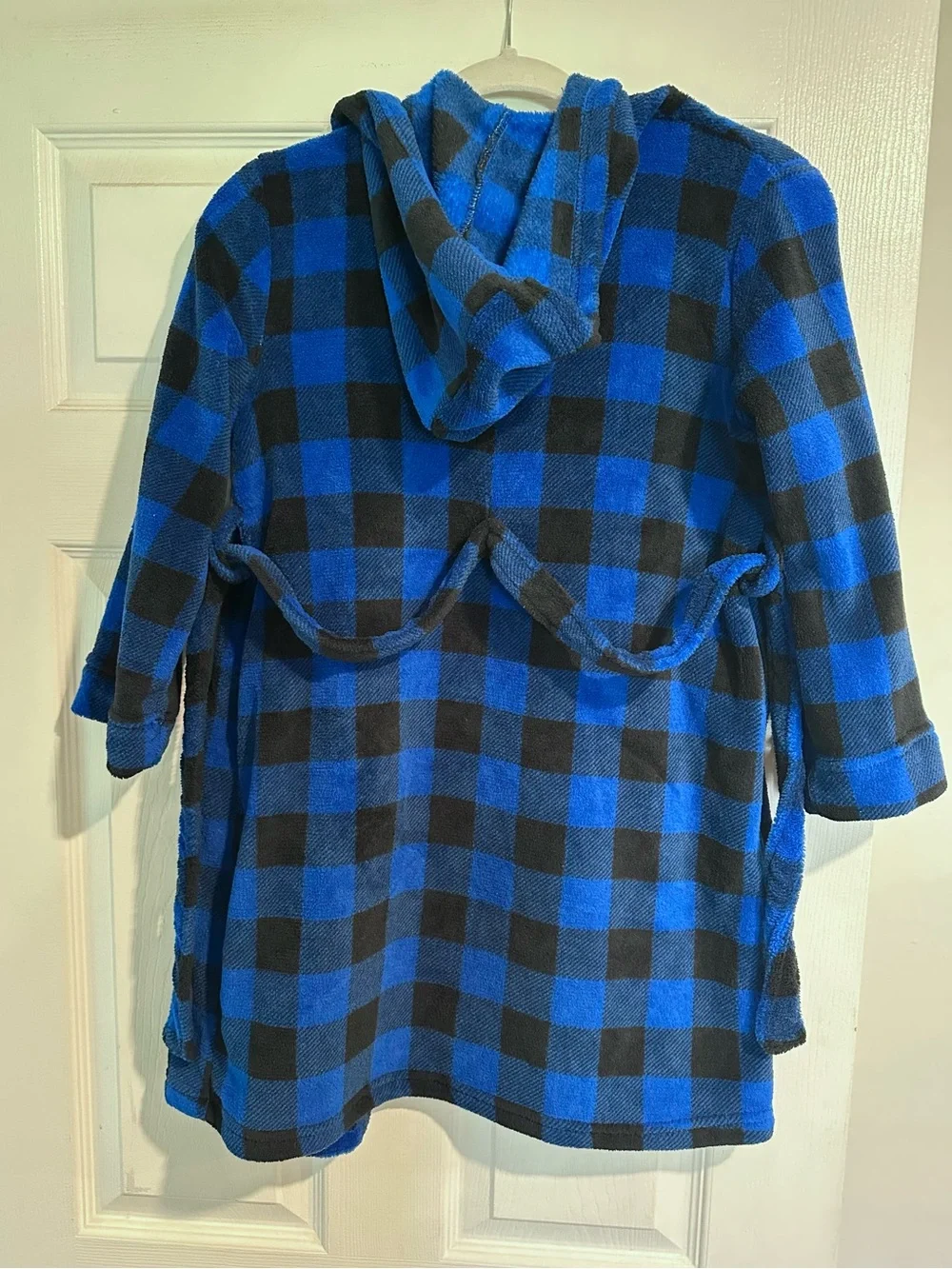 Prince of Sleep Boys Blue Plaid Fleece Robe